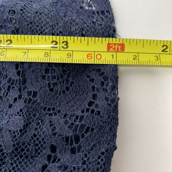 Equipment Femme Women’s Sheer Lace Collared Button Up Blouse Blue Size Medium - Picture 9 of 11